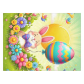 Niedliche, knuddelige und farbenfrohe Osterhase Tischdecke (Vorderseite (Horizontal))