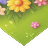 Niedliche, knuddelige und farbenfrohe Osterhase Tischdecke (Schrägansicht)