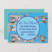 Niedliche Koala Art neue Adresse Postkarte Wir zie (Vorne/Hinten)