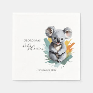 Niedliche Koala Babydusche Serviette