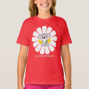 Niedliche koala Bären daisy Blume Zoo Liebe T-Shirt