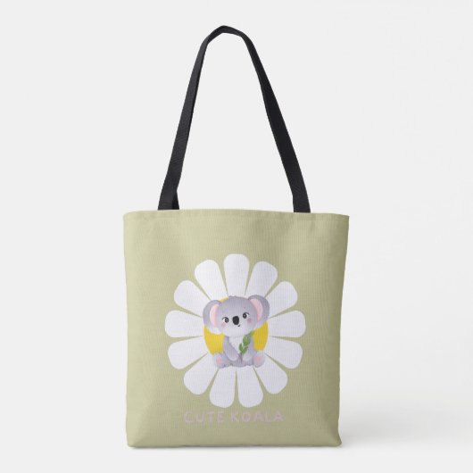Niedliche koala Bären daisy Blume Zoo Liebe Tasche (Rückseite)