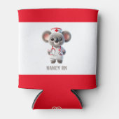 Niedliche Koala-Bärenkurse mit Red Stethoscope Dosenkühler (Vorderseite)