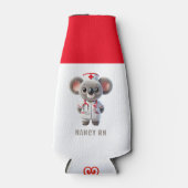 Niedliche Koala-Bärenkurse mit Red Stethoscope Flaschenkühler (Vorderseite)