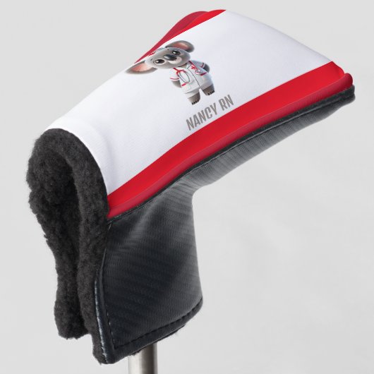 Niedliche Koala-Bärenkurse mit Red Stethoscope Golf Headcover (3/4 Vorderseite)