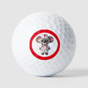 Niedliche Koala-Bärenkurse mit Red Stethoscope Golfball