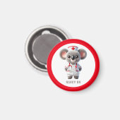 Niedliche Koala-Bärenkurse mit Red Stethoscope Magnet (Vorderseite/Rückseite)