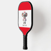 Niedliche Koala-Bärenkurse mit Red Stethoscope Pickleball Schläger (Links)
