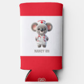 Niedliche Koala-Bärenkurse mit Red Stethoscope Selters Dosenkühler (Vorderseite)