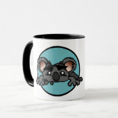 NIEDLICHE KOALA-BÄRN-WECKER-TASSE TASSE (Vorderseite Links)