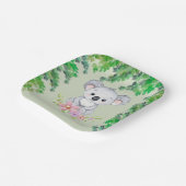Niedliche Koala Bear Girl Babydusche Pappteller (Gewinkelt)