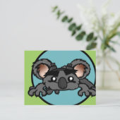 NIEDLICHE KOALA BEAR HORIZONTAL POSTCARD POSTKARTE (Stehend Vorderseite)