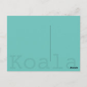 NIEDLICHE KOALA BEAR HORIZONTAL POSTCARD POSTKARTE (Rückseite)