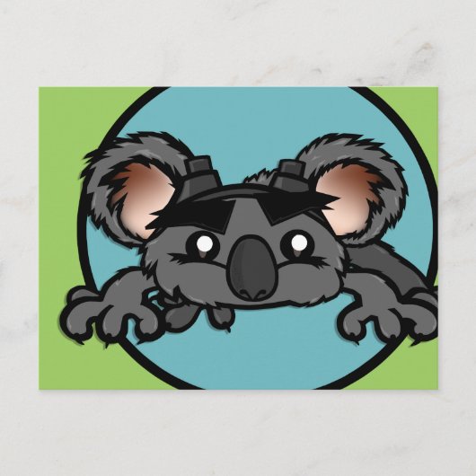 NIEDLICHE KOALA BEAR HORIZONTAL POSTCARD POSTKARTE (Vorderseite)