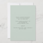 Niedliche Koala Bear Olive Baby Dusche Einladung (Rückseite)