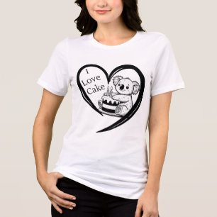 Niedliche Koala Birthday Cake Liebe Tri-Blend Shirt
