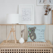 Niedliche Koala Blue Baby Boy Geburtsstaten Kissen