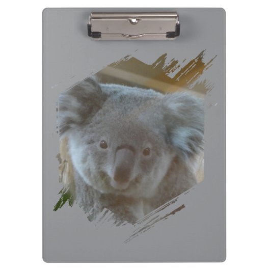 Niedliche Koala Cust. BG-Zwischenablage Klemmbrett (Vorderseite)