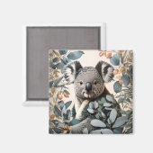 Niedliche Koala-Eukalyptus-Blätter Magnet (Vorderseite/Rückseite)