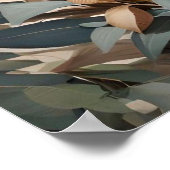 Niedliche Koala-Eukalyptus-Blätter Poster (Ecke)