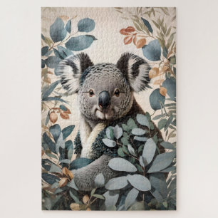 Niedliche Koala-Eukalyptus-Blätter Puzzle