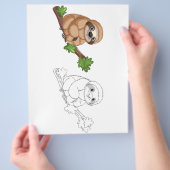 Niedliche Koala-Farbseite für Cartoon Flyer (Hand)