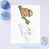 Niedliche Koala-Farbseite für Cartoon Flyer (Einzeln)