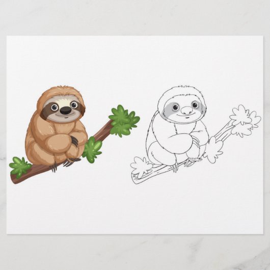 Niedliche Koala-Farbseite für Cartoon Flyer (Vorne)