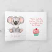 niedliche Koala-Geburtstagskarte Karte (Innenseite)