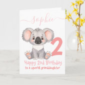 niedliche Koala-Geburtstagskarte Karte (Gelbe Blume)