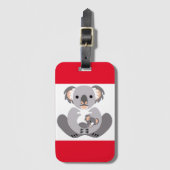 Niedliche KOALA - gefährdetes Tier - Marsupial - R Gepäckanhänger (Vorderseite Vertikal)