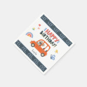 Niedliche Koala Girl Vorname Happy Birthday Party Serviette (Ecke)