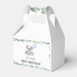 Niedliche Koala Greenery Boy Birthday Gefallen Box Geschenkschachtel