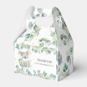 Niedliche Koala Greenery Kinderdusche Vielen Dank Geschenkschachtel (Rückseite)