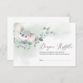 Niedliche Koala grüne Eukalyptus-Blätter Windelraf Begleitkarte (Vorne/Hinten)