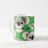 Niedliche koala grüne Tasse (Vorderseite Links)