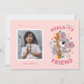 Niedliche Koala Kids-Klasse Valentine Mitteilungskarte (Vorderseite)