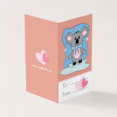 Niedliche Koala-Klassenzimmer Valentinstag Faltkar (Vorderseite)