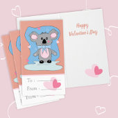 Niedliche Koala-Klassenzimmer Valentinstag Faltkar