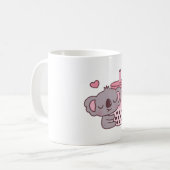 Niedliche Koala Lieben Erdbeeren Bubble Tee Kaffeetasse (Vorderseite Links)