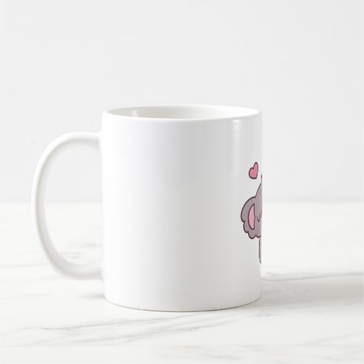 Niedliche Koala Lieben Erdbeeren Bubble Tee Kaffeetasse (Links)