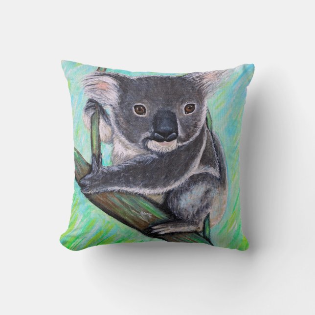 Niedliche Koala-Malerei Kissen (Vorderseite)