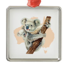 Niedliche Koala Mama und Baby