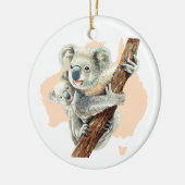 Niedliche Koala Mama und Baby Keramik Ornament (Links)