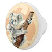 Niedliche Koala Mama und Baby Keramikknauf (Rechts)