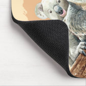 Niedliche Koala Mama und Baby Mousepad (Ecke)