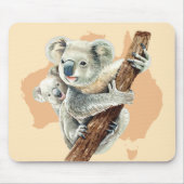 Niedliche Koala Mama und Baby Mousepad (Vorne)