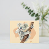 Niedliche Koala Mama und Baby Postkarte (Stehend Vorderseite)