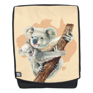 Niedliche Koala Mama und Baby Rucksack