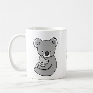 Niedliche Koala Mama und Baby Sweet Mütter Tagesge Kaffeetasse